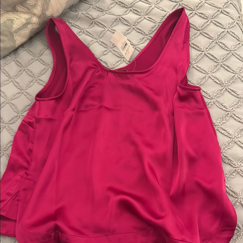 LOFT Pink Sleeveless Crop Tank Top
